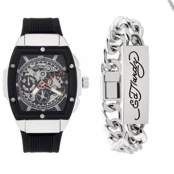 ED Hardy watch and stainless bracelet unisex new in box - Picture 4 of 9